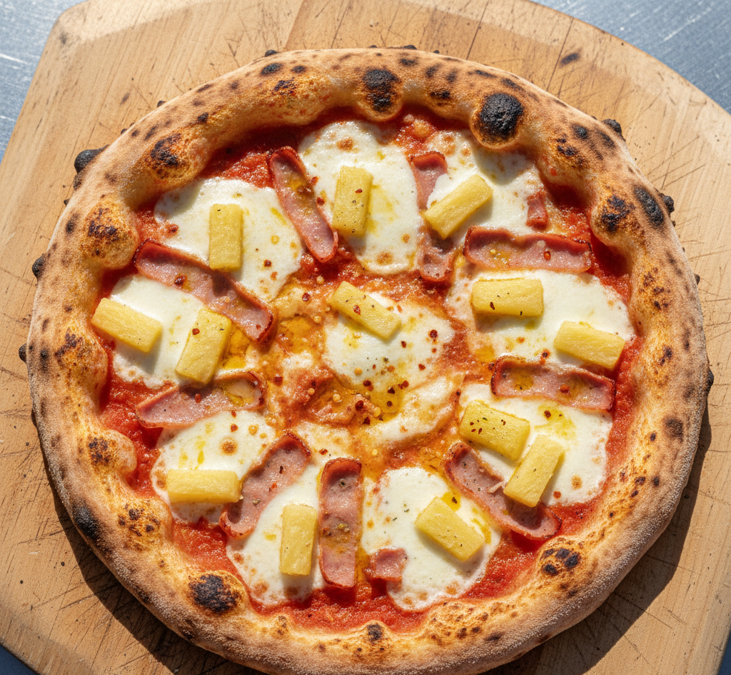 poolside hawaiian fire pizza